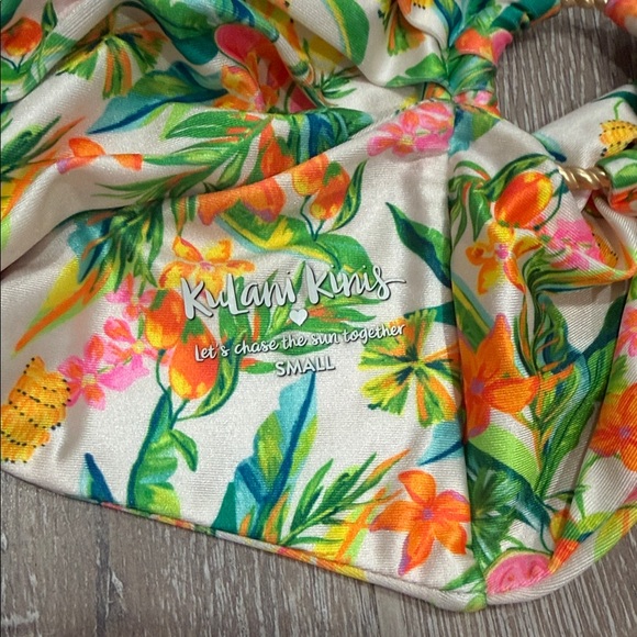 Floral Tropical Print Bandeau Top - Picture 2 of 2